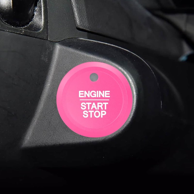 HDUFC for Ford 2024 2025 Ranger, air Conditioning, Volume Control, Push-Button Start, 4WD and Headlight switches, 7 Pieces of Aluminum Alloy knob Cover Decoration (Pink) - Image 5